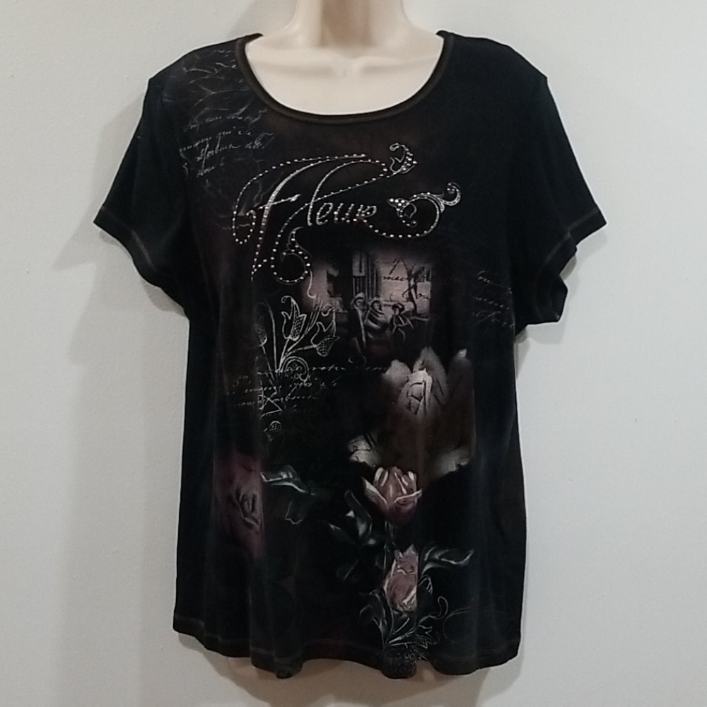 Blue canyon woman black blouse
